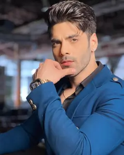 Simba Nagpal looking sharp in blue suit 