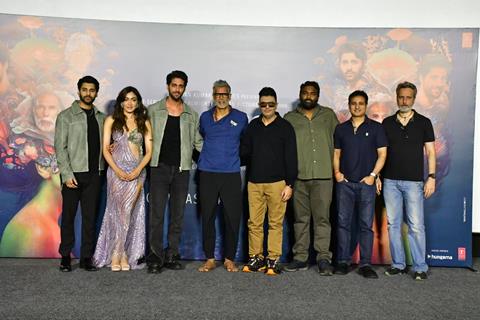 Khushalii Kumar, Milind Soman, Tushar Khanna and Ehan Bhat, Bhushan Kumar snapped at the trailer launch of their upcoming film Starfish