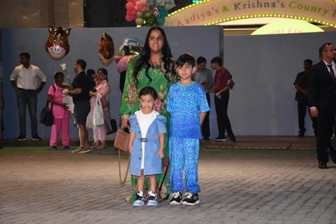 Celebrities snapped at Isha Ambani’s twins Aadiya and Krishna’s birthday party in Mumbai