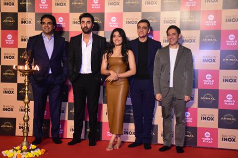 Ranbir Kapoor, Rashmika Mandanna at Animal movie screening