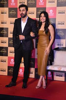 Ranbir Kapoor and Rashmika Mandanna at Animal movie screening