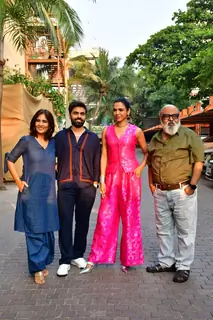 Jitendra Kumar, Shriya Pilgaonkar, Saurabh Shukla and Madhu Bhojwani snapped promoting Dry Day