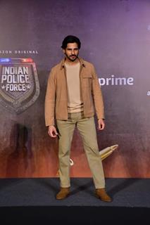 Sidharth Malhotra snapped at the trailer launch of Indian Police Force