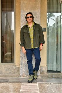 Vivek Oberoi snapped promoting his upcoming film Indian Police Force 