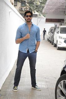 Sidharth Malhotra snapped promoting upcoming film Indian Police Force in the city  