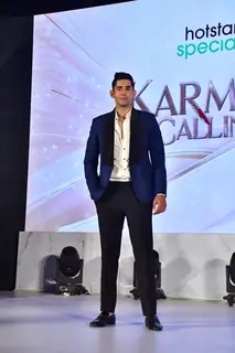 Varun Sood snapped at the trailer launch of Karmma Calling
