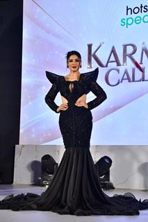 Raveena Tandon snapped at the trailer launch of Karmma Calling