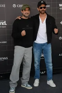 Hrithik Roshan and  Siddharth Anand snapped at Ajio Luxe event