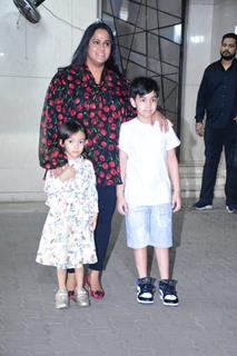 Arpita Khan Sharma making an appearance at SShura's birthday bash.