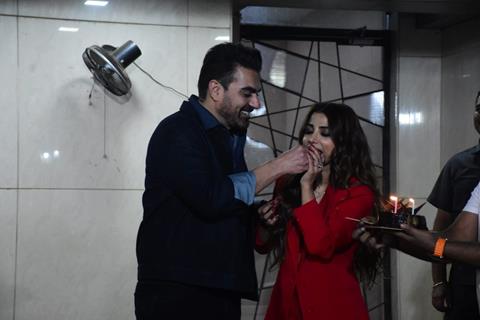 Arbaaz Khan and Sshura Khan making an appearance at SShura's birthday bash.