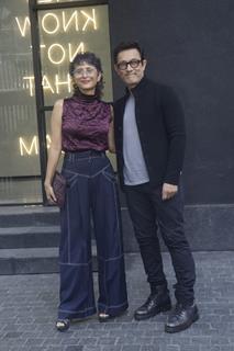 Aamir Khan and Kiran Rao snapped promoting Laapataa Ladies with the cast at Excel Entertainment Office, Bandra
