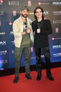 Hrithik Roshan and Rishabh Sawhney snapped at the special screening of Fighter