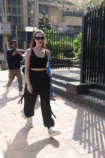 Isabelle Kaif snapped in the in Bandra 