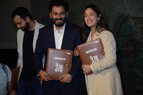 Yami Gautam and Aditya Dhar snapped at the trailer launch of Article 370