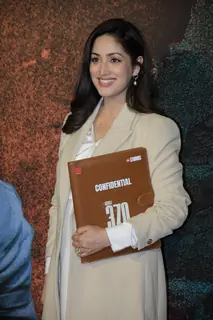Yami Gautam snapped at the trailer launch of Article 370