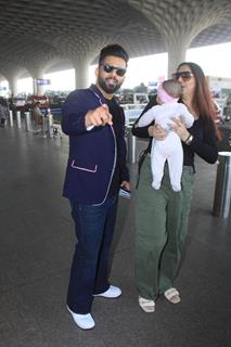 Rahul Vaidya and Disha Parmar Celebrities snapped at the airport