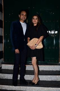 Apoorva Mehta and his wife snapped at Torii restaurant in Khar