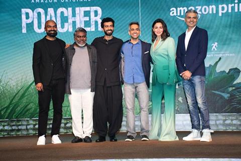 Dibyendu Bhattacharya and Alia Bhatt snapped at the trailer launch of Poacher