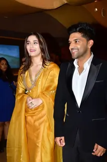 Guru Randhawa and Saiee Manjrekar grace the screening of Kuch Khattaa Ho Jaay