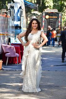 Madhuri Dixit snapped on the set of Dance Deewane