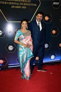 Rupali Ganguly with husband attend Dadasaheb Phalke International Film Awards 2024