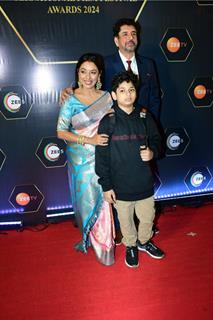 Rupali Ganguly and family attend Dadasaheb Phalke International Film Awards 2024