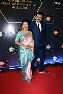 Rupali Ganguly with husband attend Dadasaheb Phalke International Film Awards 2024
