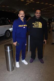 Baba Siddique with his son spotted at the airport