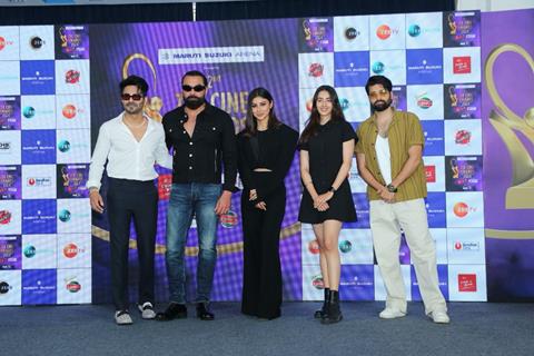 Bobby Deol, Mouni Roy, Aparshakti Khurana, Utkarsh Sharma and Simrat Kaur attend the press conference of Zee Cine Awards 2024