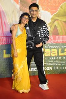 Karan Johar and Kiran Rao attend the screening of Laapataa Ladies