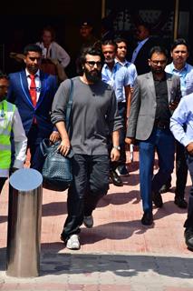 Arjun Kapoor snapped at the Jamnagar airport