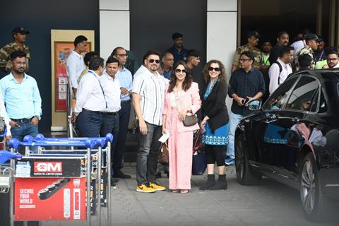 Madhuri Dixit Nene and Shriram Madhav Nene snapped at the airport