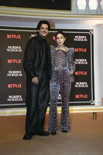 Vijay Varma and Sara Ali Khan snapped at the Trailer launch of Murder Mubarak