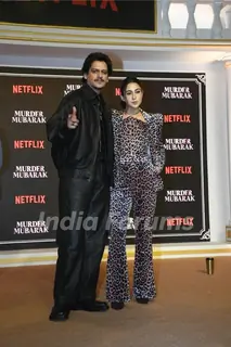 Vijay Varma and Sara Ali Khan snapped at the Trailer launch of Murder Mubarak