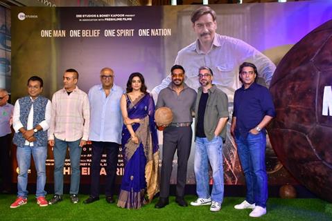 Boney Kapoor and Priyamani snapped at Maidaan trailer launch