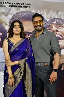 Ajay Devgn and Priyamani snapped at Maidaan trailer launch