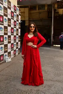 Madhuri Dixit snapped on the sets of Dance Deewane 4