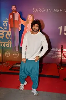 Shalin Bhanot snapped at the screening of Jatt nu chudail takri