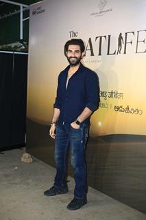 Zaheer Iqbal snapped at the screening of The Goat Life