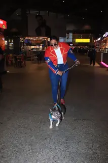 Raja Kumari snapped at the airport