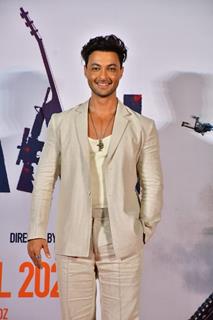 Aayush Sharma snapped at the trailer launch of Ruslaan