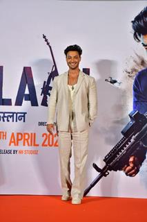 Aayush Sharma snapped at the trailer launch of Ruslaan