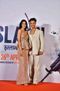 Aayush Sharma and Sushrii Shreya Mishraa snapped at the trailer launch of Ruslaan