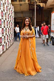 Madhuri Dixit snapped on the set of Dance Deewane 4