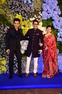 Tusshar Kapoor and Shreyas Talpade attend Anand Pandit’s daughter Aishwarya's wedding reception