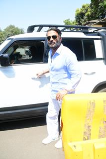 Suniel Shetty spotted at the Kalina airport