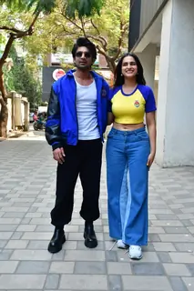 Abhishek Kumar and Ayesha Khan snapped promoting upcoming song Khaali Botel 