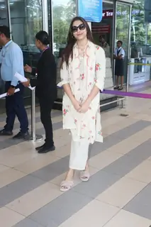 Saiee Manjrekar snapped at the airport