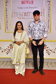 Aditya Pancholi and Zarina Wahab grace the premiere of Heeramandi
