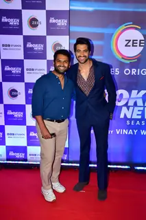Akshay Oberoi and Sharib Hashmi attend the screening of Broken News 2